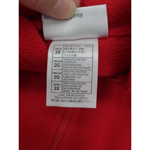 Walt Disney World Resorts Fleece Hooded Jacket Women's Sz 2X Embroidered Mickey - Picture 9 of 10